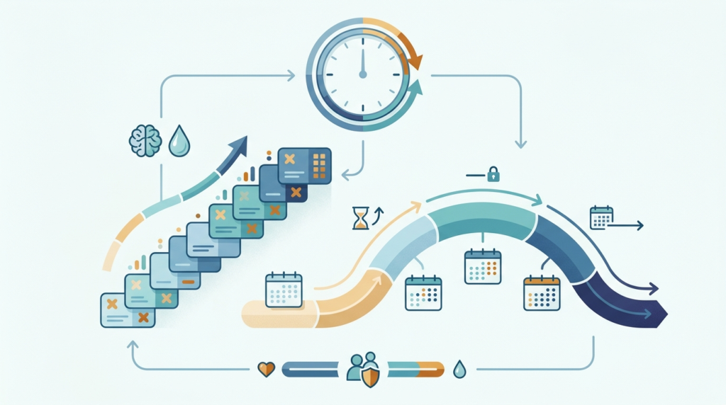 Visual guide to Suboxone timing, daily coverage, and microdosing induction