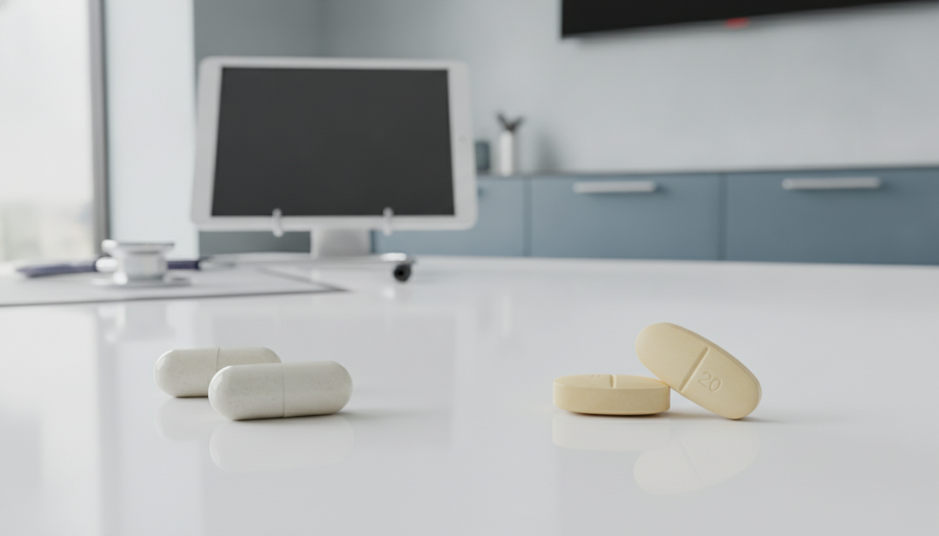 Vyvanse vs Adderall comparison with unmarked stimulant medications in clinic