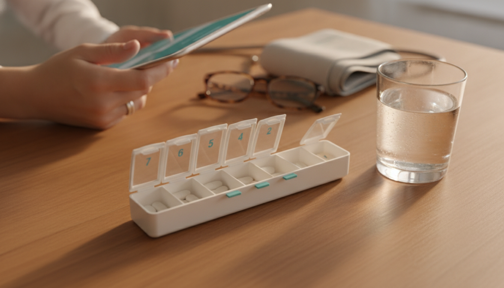 Supervised gabapentin and Lyrica taper plan with pill organizer