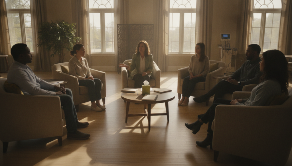 7-OH rehab group therapy and medical detox support in Atlanta