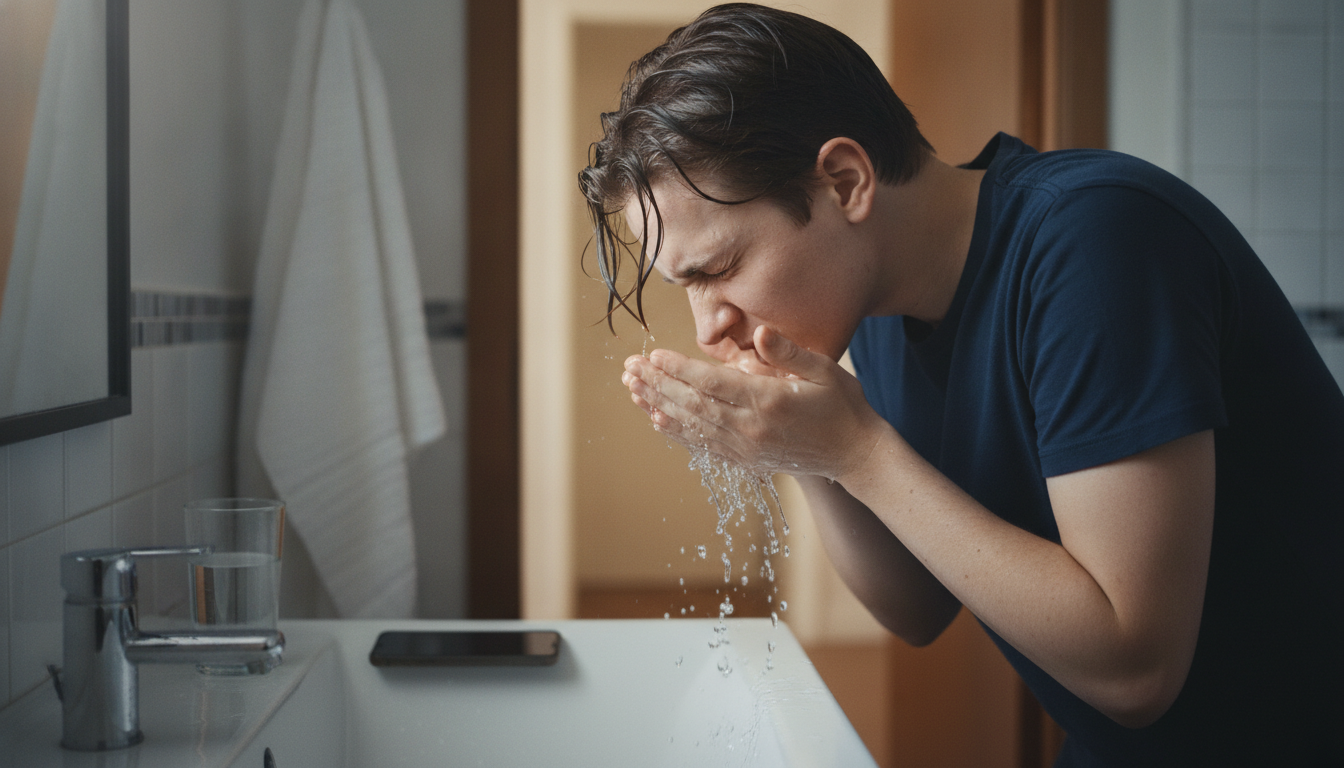DBT for addiction skill using cold water to manage a craving
