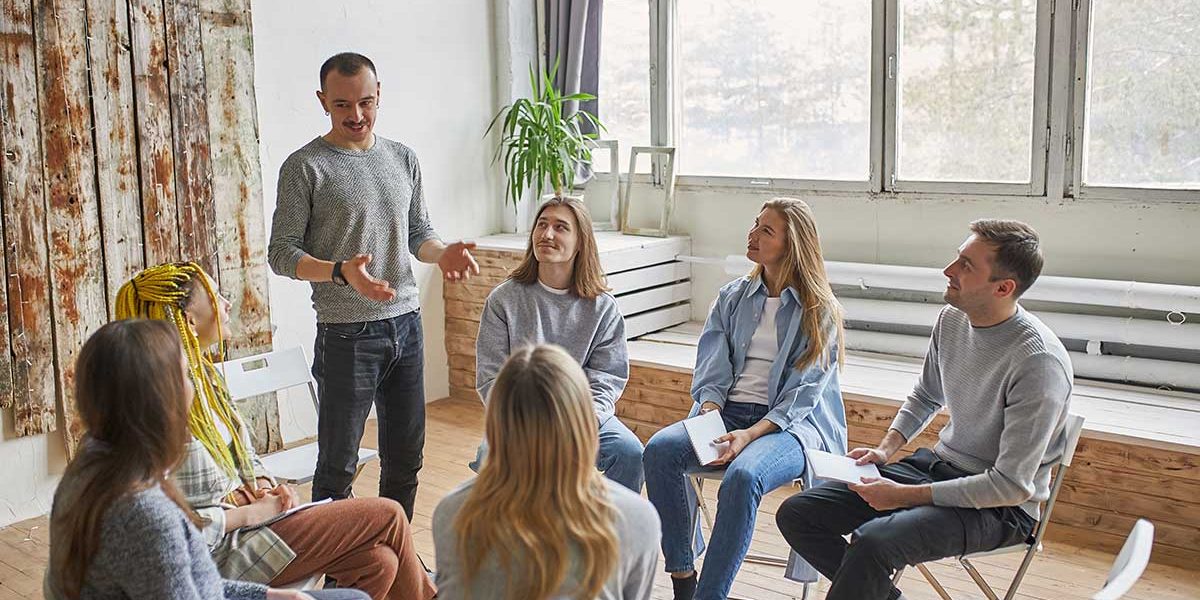 Group therapy during EMDR Therapy in Georgia.