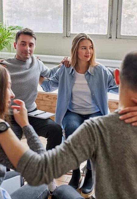 People in therapy at PTSD Treatment Centers in Georgia.